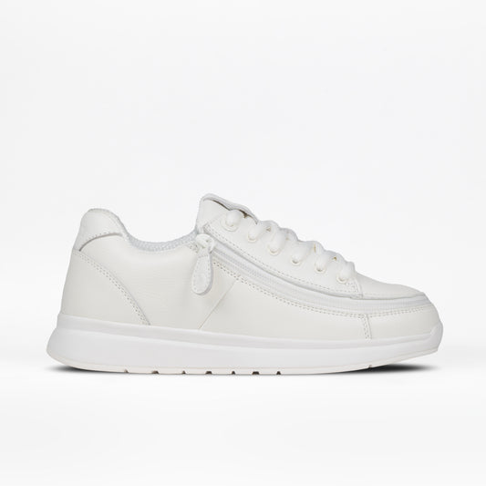 Women's White Leather BILLY Comfort Plush