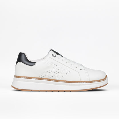 Women's White Leather BILLY Comfort Luxe
