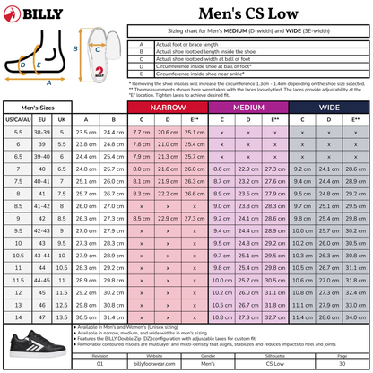 Men's Black/White BILLY CS Low