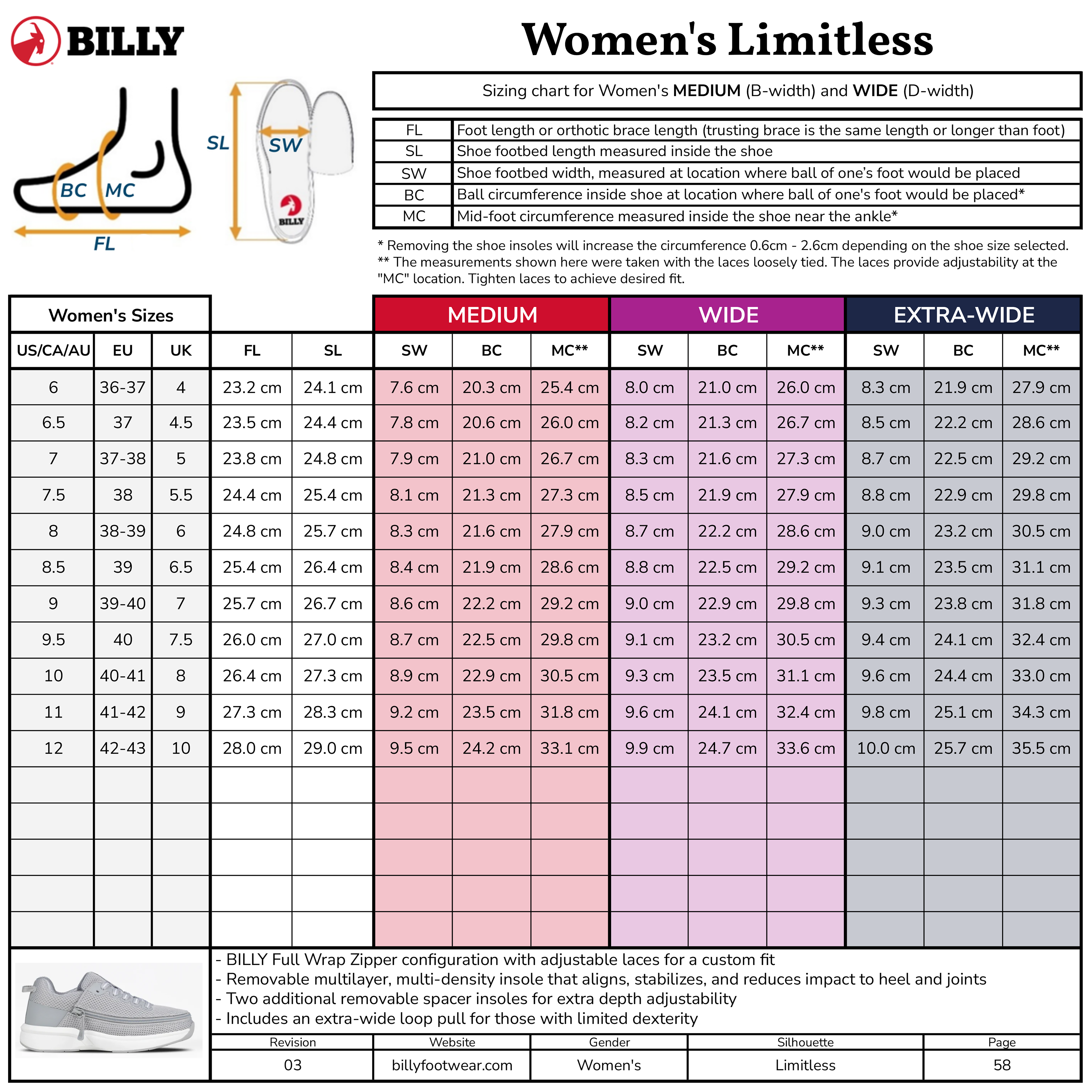 Women's Grey BILLY Limitless – BILLY Footwear