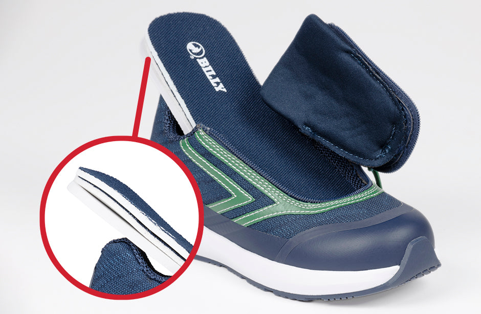 Navy/Green BILLY Goat AFO-Friendly Shoes