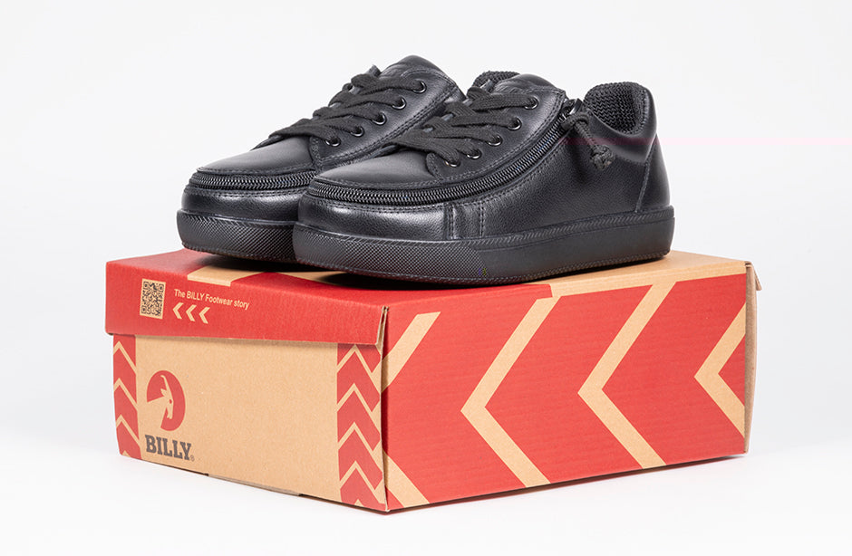 Black to the Floor Leather BILLY Classic D|R II Low Tops