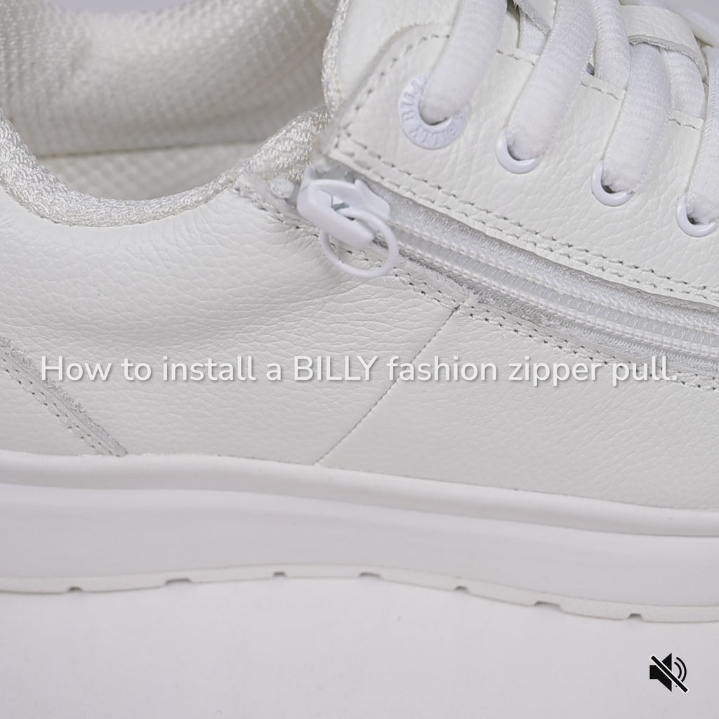 Video instructions showing how to install zipper pulls