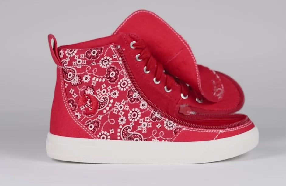 SALE - Red Paisley BILLY Classic Lace High Tops – BILLY Footwear