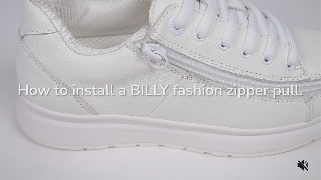 short video demonstrating how to install BILLY fashion zipper pulls on to zipper ring