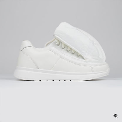 Women's White Leather BILLY Comfort Plush