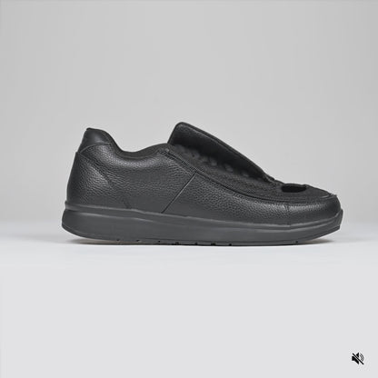 Men's Black to the Floor Leather BILLY Comfort Plush