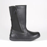 Black Rain Boots, zipper shoes, like velcro, that are adaptive, accessible, inclusive and use universal design to accommodate an afo. BILLY Footwear is medium and wide width, M, D and EEE, are comfortable, and come in toddler, kids, mens, and womens sizing.
