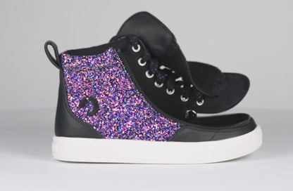 FINAL SALE - Black Fuchsia Glitz BILLY Classic Lace High Tops