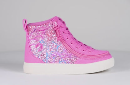 Pink Printed Canvas BILLY Classic Lace High Tops