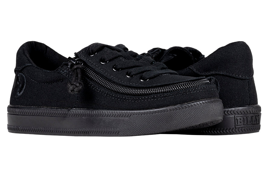 Kid's Black to the Floor Canvas BILLY Classic Lace Lows - BILLY Footwear