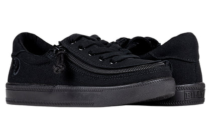 Kid's Black to the Floor Canvas BILLY Classic Lace Lows - BILLY Footwear