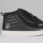 open/closed video view of Black Leather BILLY Ten9 CS Sneaker High Tops