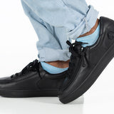 FINAL SALE - Black to the Floor Leather BILLY Classic Lace Lows