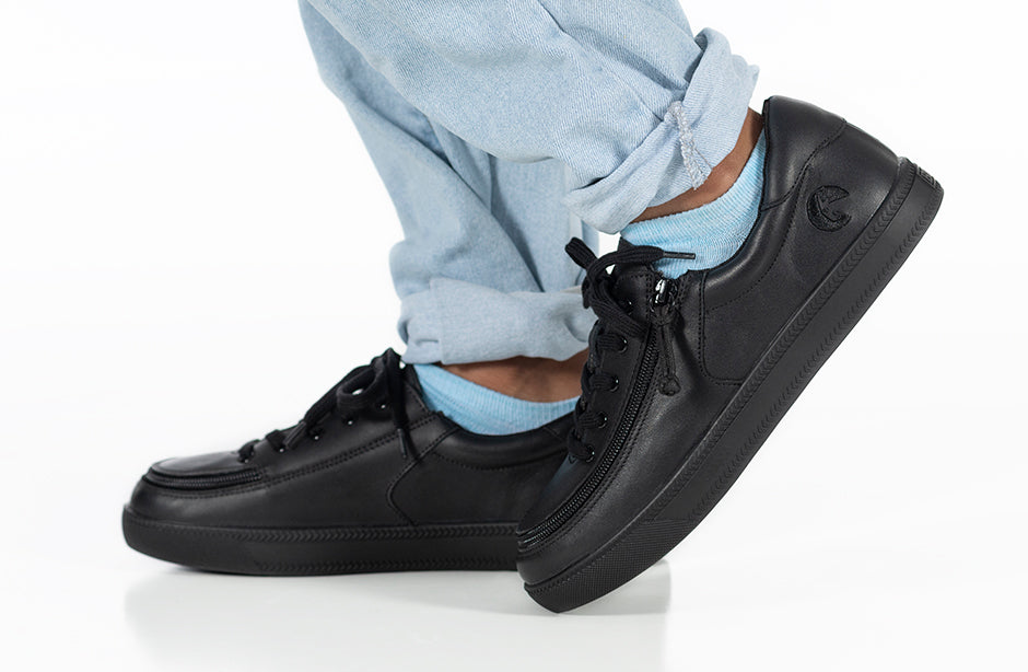 Black to the Floor Leather BILLY Classic Lace Lows