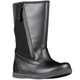Black Rain Boots, zipper shoes, like velcro, that are adaptive, accessible, inclusive and use universal design to accommodate an afo. BILLY Footwear is medium and wide width, M, D and EEE, are comfortable, and come in toddler, kids, mens, and womens sizing.