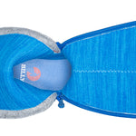 Navy Rain Boots, zipper shoes, like velcro, that are adaptive, accessible, inclusive and use universal design to accommodate an afo. BILLY Footwear is medium and wide width, M, D and EEE, are comfortable, and come in toddler, kids, mens, and womens sizing.