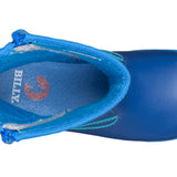 Navy Rain Boots, zipper shoes, like velcro, that are adaptive, accessible, inclusive and use universal design to accommodate an afo. BILLY Footwear is medium and wide width, M, D and EEE, are comfortable, and come in toddler, kids, mens, and womens sizing.