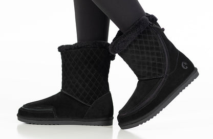 FINAL SALE - Black BILLY Cozy Quilt Lux Boots