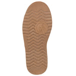 Outsole of Kid's Chestnut BILLY Cozy Quilt Lux Boots, zipper shoes, like velcro, that are adaptive, accessible, inclusive and use universal design to accommodate an afo. BILLY Footwear is medium and wide width, M, D and EEE, are comfortable, and come in toddler, kids, mens, and womens sizing.