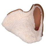 Open view of Kid's Chestnut BILLY Cozy Quilt Lux Boots, zipper shoes, like velcro, that are adaptive, accessible, inclusive and use universal design to accommodate an afo. BILLY Footwear is medium and wide width, M, D and EEE, are comfortable, and come in toddler, kids, mens, and womens sizing.
