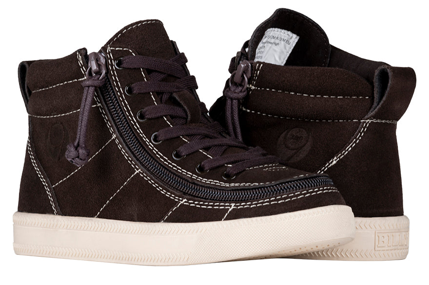 3/4 view of Brown Suede BILLY Ten9 Street High Tops