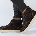 on foot view of Brown Suede BILLY Ten9 Street High Tops