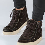 toes forward view of Brown Suede BILLY Ten9 Street High Tops
