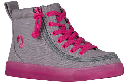 Grey/Pink BILLY Classic Lace High Tops