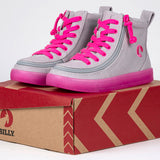 FINAL SALE - Grey/Pink BILLY Classic Lace High Tops