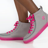 FINAL SALE - Grey/Pink BILLY Classic Lace High Tops