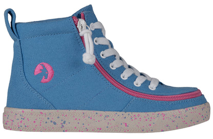 Blue/Pink Speckle BILLY Classic Lace High Tops