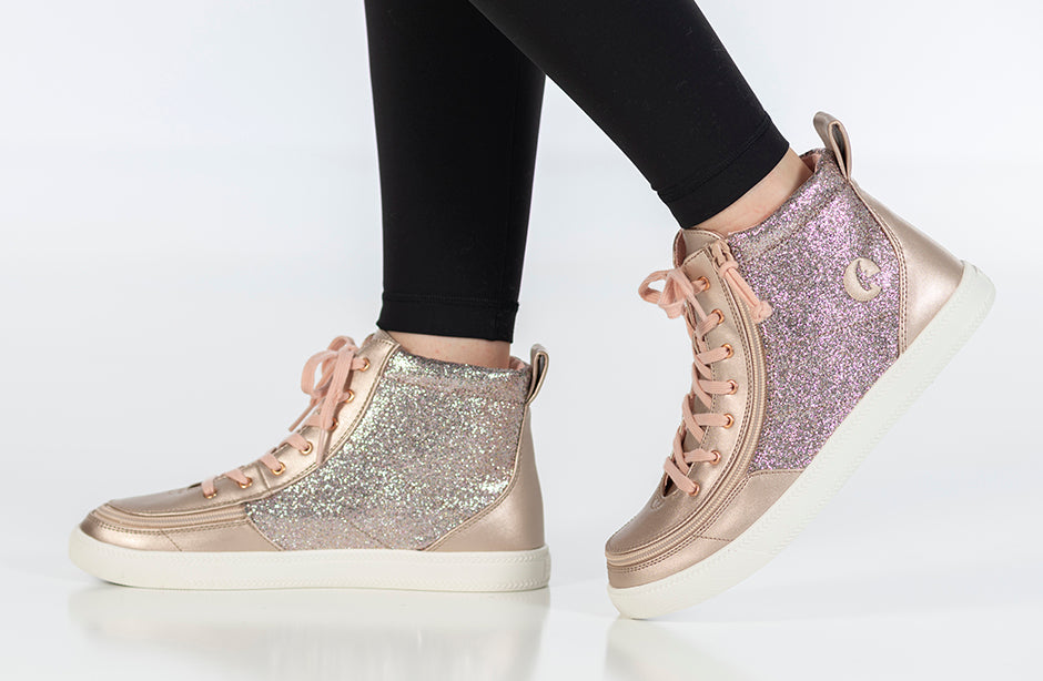 Rose Gold Unicorn BILLY Classic Lace High Tops