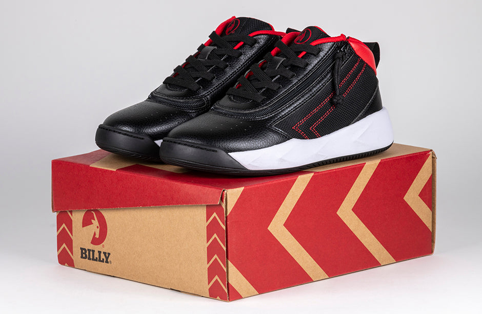 SALE - Black/Red BILLY Sport Hoop Athletic Sneakers