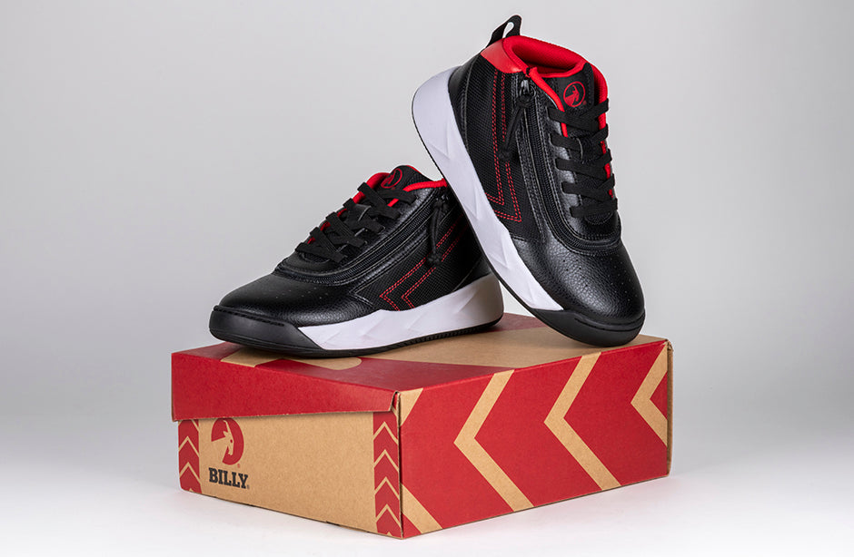 SALE - Black/Red BILLY Sport Hoop Athletic Sneakers