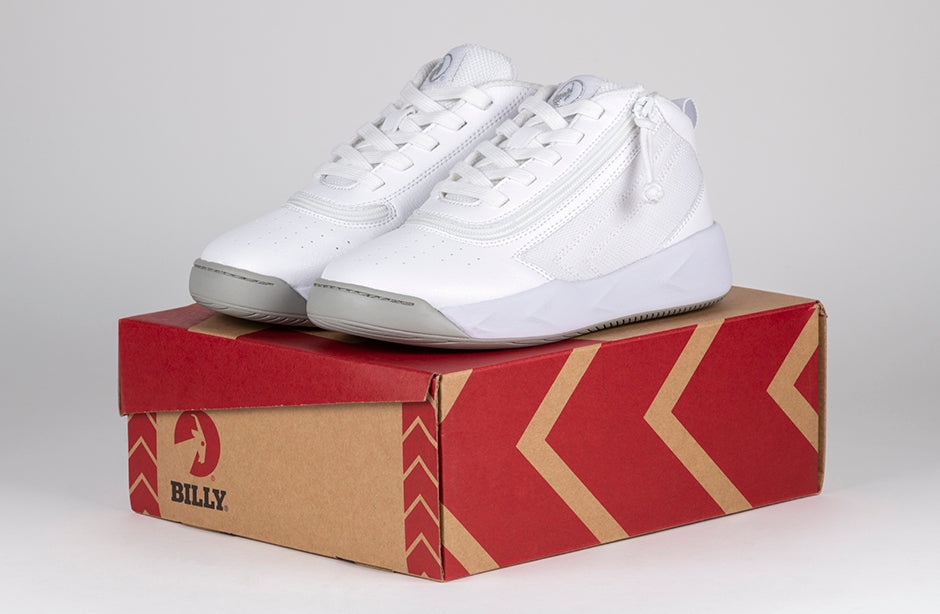 FINAL SALE  - White BILLY Sport Hoop Athletic Sneakers