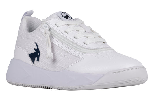FINAL SALE - SALE - White/Navy BILLY Sport Court Athletic Sneakers