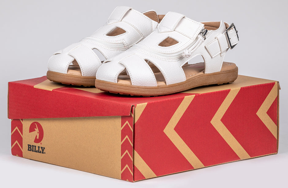 White BILLY Sandals – BILLY Footwear