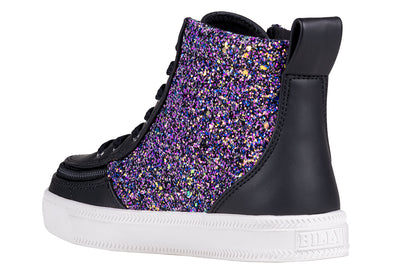 FINAL SALE - Black Fuchsia Glitz BILLY Classic Lace High Tops