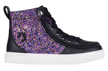 FINAL SALE - Black Fuchsia Glitz BILLY Classic Lace High Tops