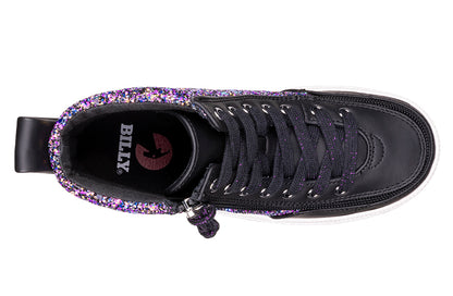 FINAL SALE - Black Fuchsia Glitz BILLY Classic Lace High Tops