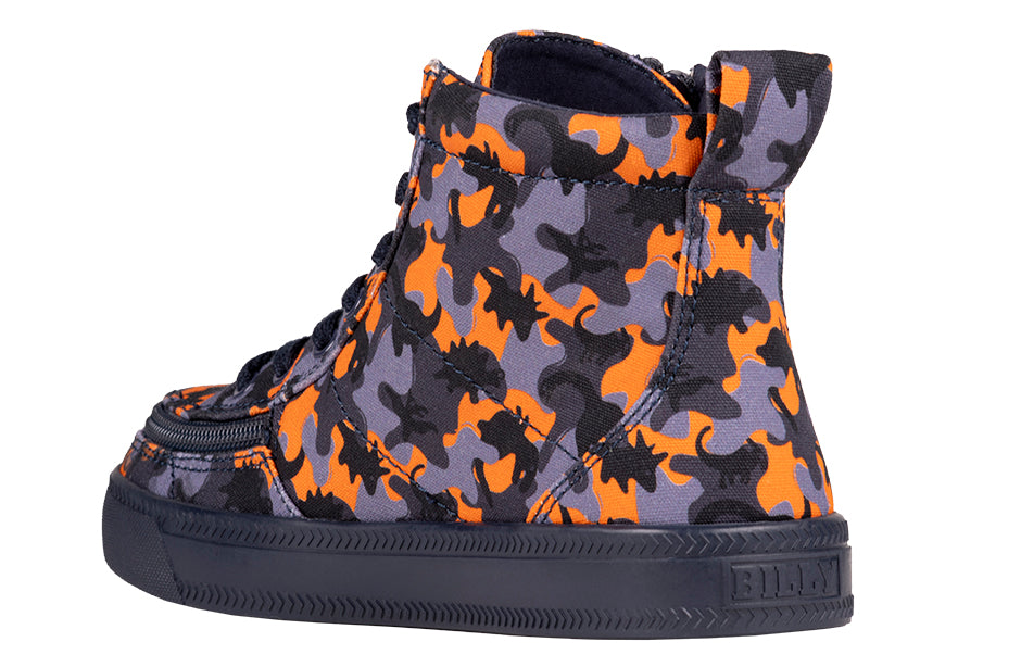 FINAL SALE - Orange Dino BILLY Classic Lace High Tops