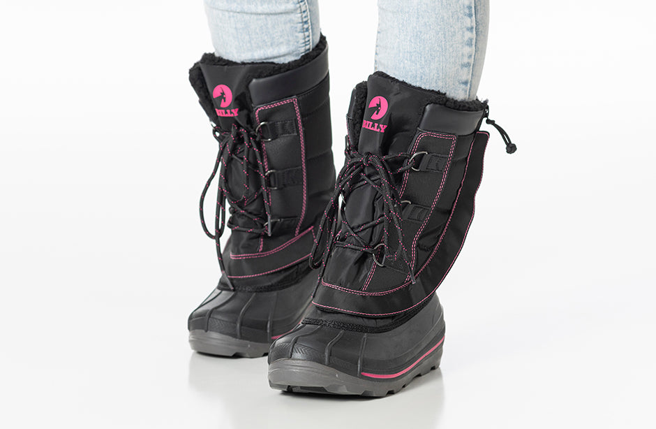 Black/Pink BILLY Ice II Winter Boots – BILLY Footwear