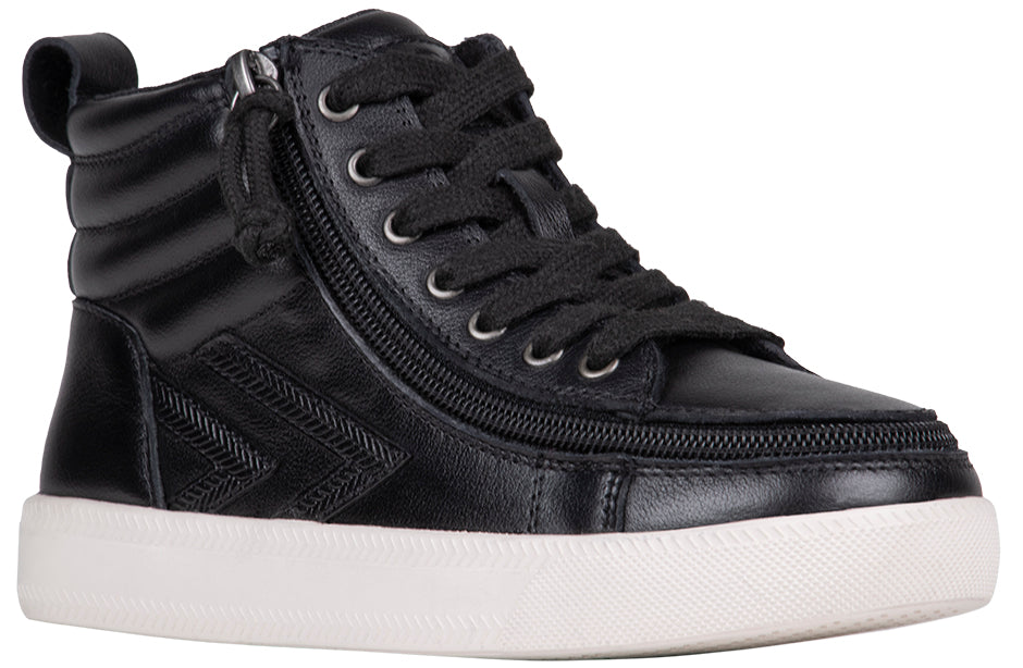 3/4 view of Black Leather BILLY Ten9 CS Sneaker High Tops
