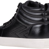 reverse 3/4 view of Black Leather BILLY Ten9 CS Sneaker High Tops