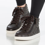 toes toward camera view of Brown Leather BILLY Ten9 CS Sneaker High Tops