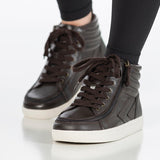 toes toward camera view of Brown Leather BILLY Ten9 CS Sneaker High Tops