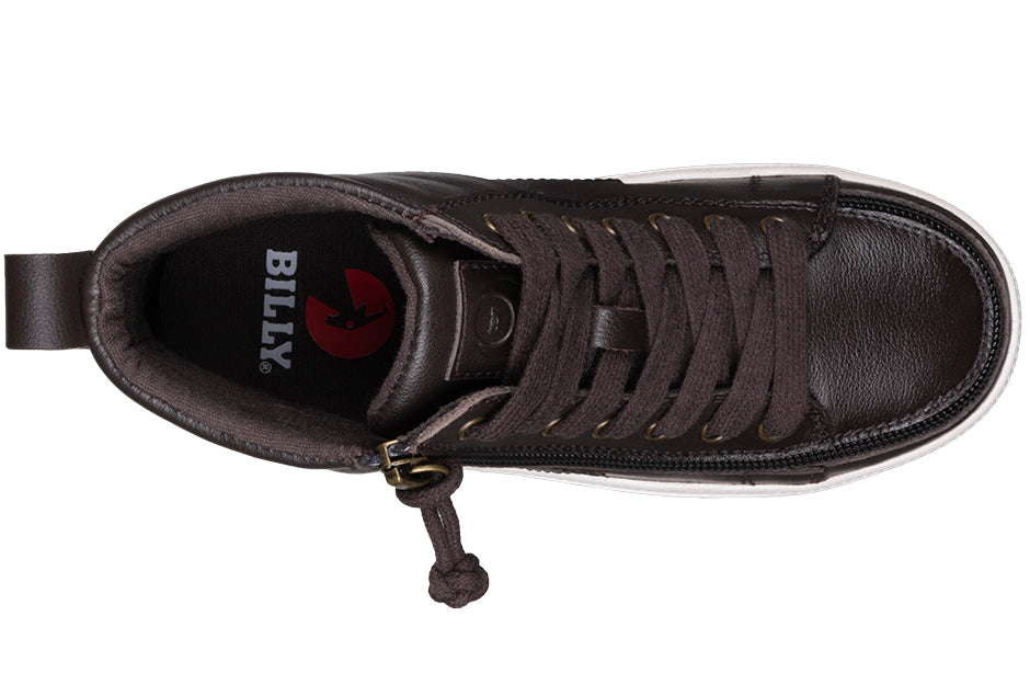 top view of Brown Leather BILLY Ten9 CS Sneaker High Tops