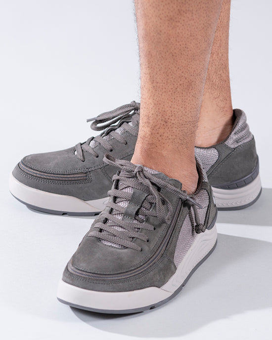 Men's Charcoal Suede/Mesh Comfort Classic Shoes | BILLY Footwear