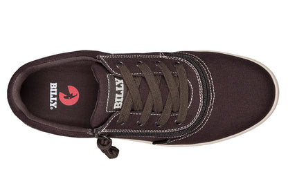 SALE - Men's Dark Brown/White Stitch BILLY Sneaker Low Tops